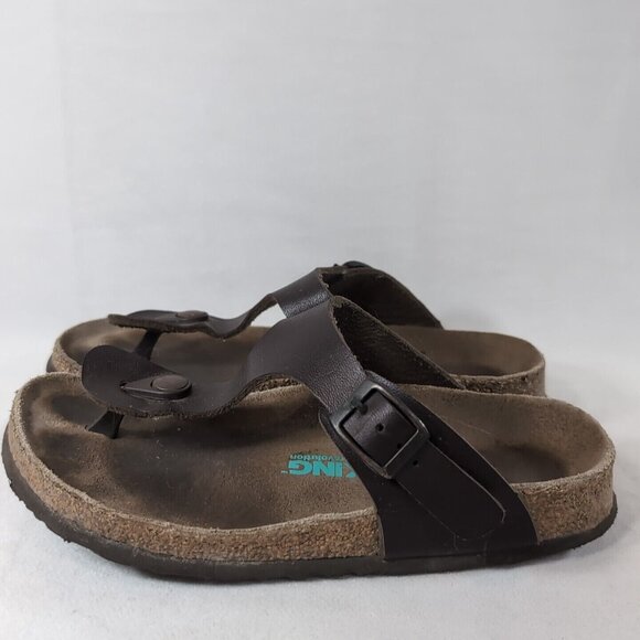 Viking Laguna Toe Post Sandals V712Y Brown Flip Flops Thong Open Toe 34 3.5 Girl - Picture 1 of 12